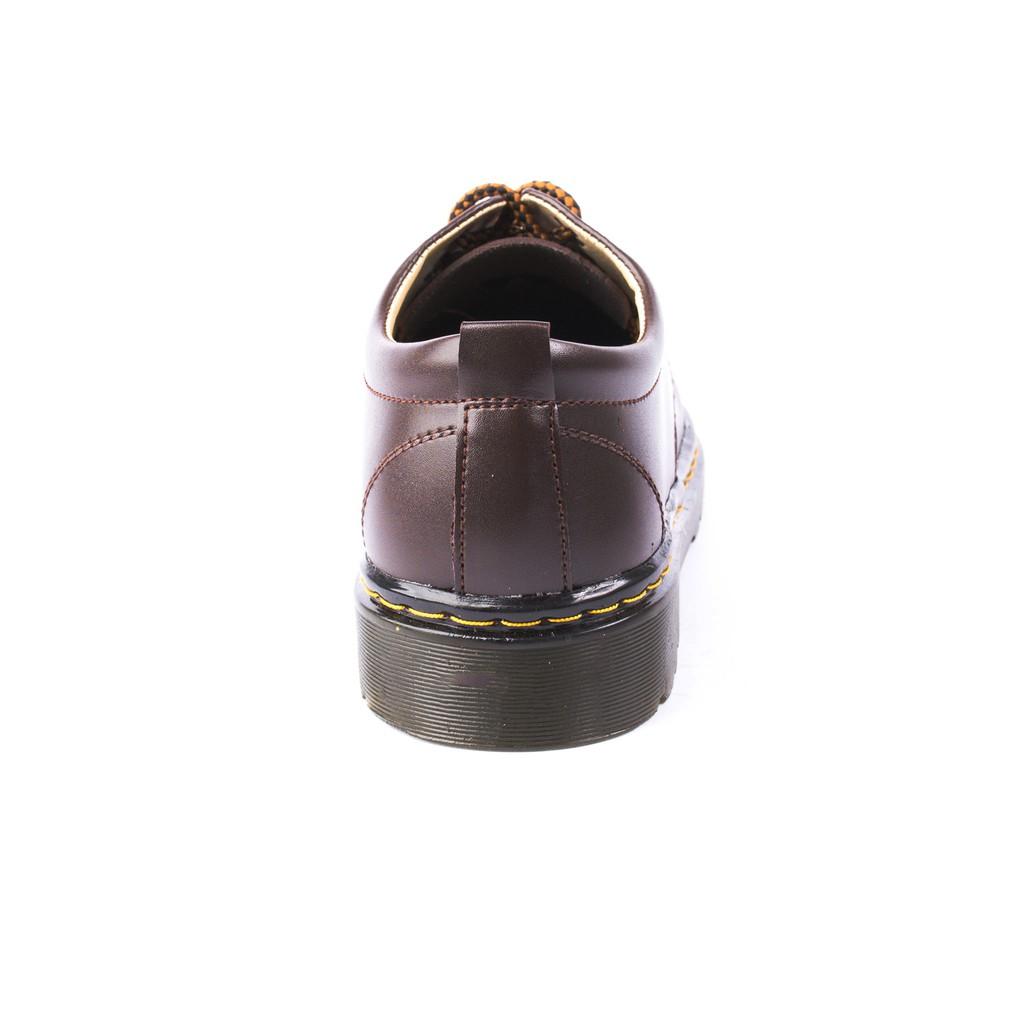 Giày Boot Nam Cổ Ngắn Màu Nâu Da Trơn Cực Đẹp Và Phong Cách Để Khâu Chắc Chắn - M353-NAU- Kèm Vòng Phong Thủy Gỗ Mun