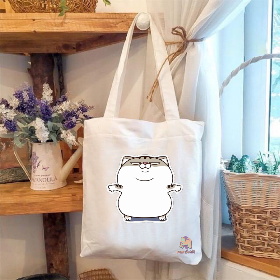 Túi Tote in hình chủ đề Ami Fat Cat