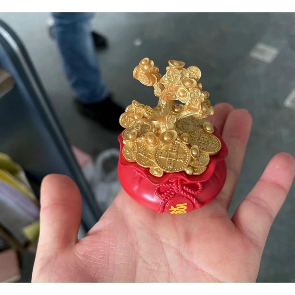 Mô Hình Cây Vàng Tài Lộc Mini Trang Trí Bàn Học, Bàn Làm Việc, Tủ Sách