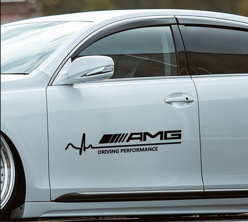 Đảm bảo chất lượng phù hợp với miếng dán cửa Mercedes-Benz Miếng dán chắn bùn AMG miếng dán thân miếng dán sửa đổi phản quang