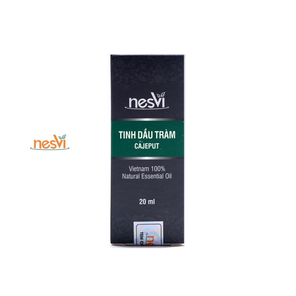Tinh dầu Tràm gió Nesvi Cajeput essential oil giúp giữ ấm cơ thể bé sát khuẩn hàng chính hãng 20ml