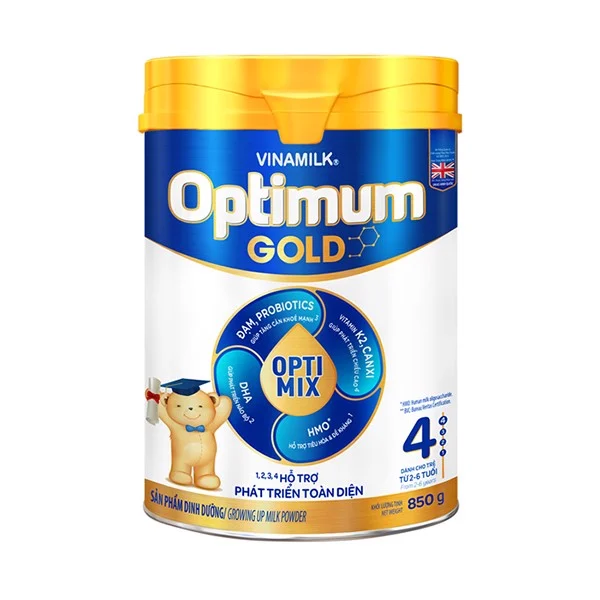 Sữa bột OPTIMUM GOLD Step 4 - Hộp thiếc 900g (dành cho trẻ 2-6 tuổi)