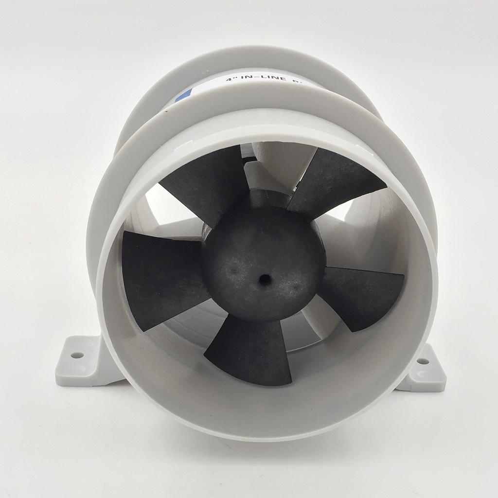 Marine 4" In-Line Bilge  Blower 12 Volt Water Resistant White Suit Boat