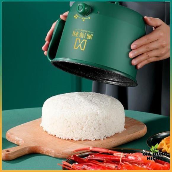 Nồi Lẩu Điện Đa Năng 2 Nấc Nhiệt Kèm Giá Hấp Có Tay Cầm Tiện Dụng 18cm - Nồi Lẩu Hấp Mini 2 Tầng Cao Cấp.