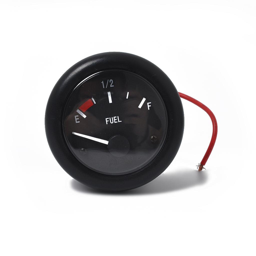 2" Marine Fuel Gauge E-1/2-F Boat Fuel Level Indicator 12V 350mm Sensor