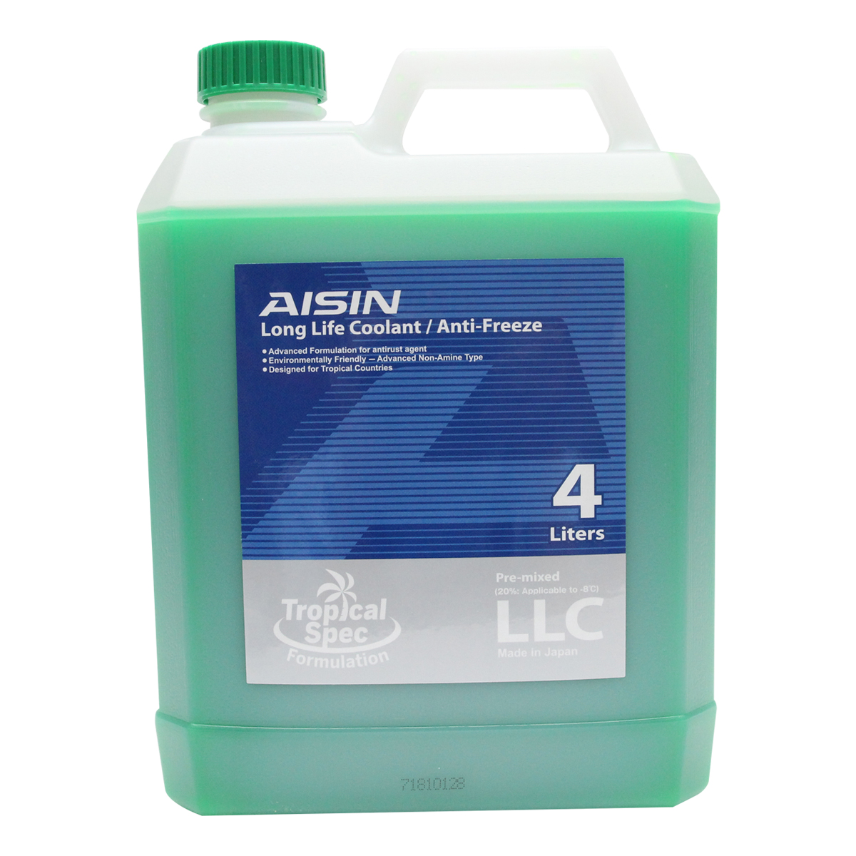 Nước Làm Mát Động Cơ Màu Xanh Lá AISIN Long Life Coolant 20% 4 Lít LCPM20A4LG - Nhập Khẩu Chính Hãng