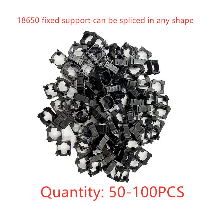 100 chiếc 18650 Giá đỡ chống rung an toàn cho pin Giá đỡ hình trụ Lưu trữ tế bào Li-ion Đế hỗ trợ pin lithium Đế 22x22mm Màu sắc: 100 CÁI