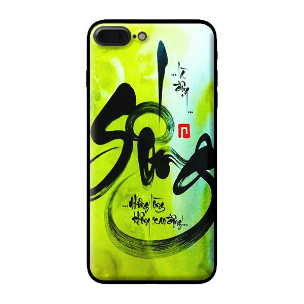 Ốp kính cường lực cho iPhone 7 Plus thư pháp 40 - Hàng chính hãng