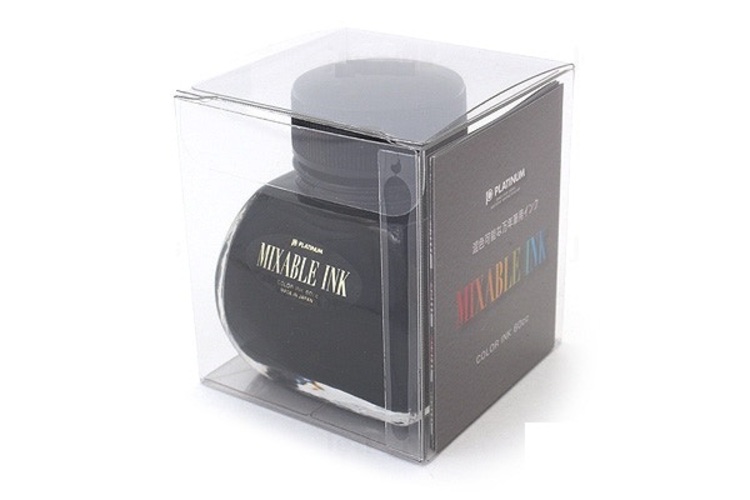 Mực bút máy Platinum Mixable dùng cho bút máy (60ml) - Smoke Black (Màu đen)