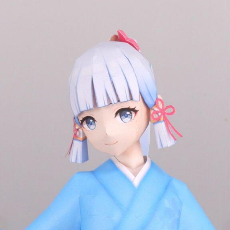 Mô hình giấy anime girl Anime Game Kamisato Ayaka Kimono