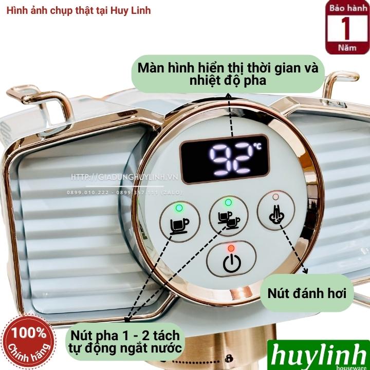 Máy pha cà phê Zamboo ZB-901 PRO - 1350W - Pha 1 - 2 tách tự động - Phong cách Vintage [Mẫu mới 2023] - Hàng chính hãng