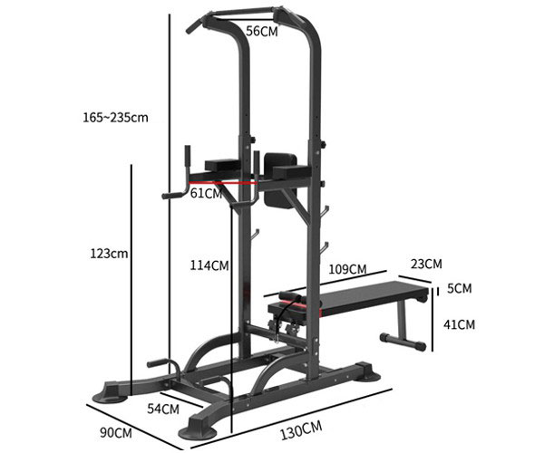 Xà đơn xà kép đa năng kết hợp ghế đa năng 058 tăng chỉnh chiều cao,