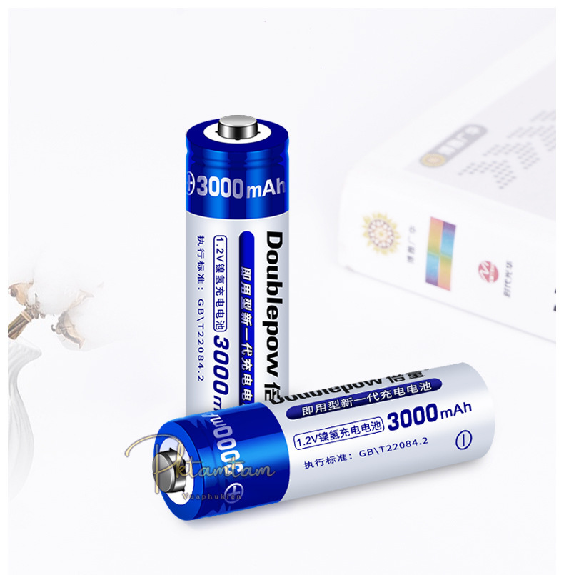 Sạc Pin AA/AAA Tự Ngắt ,Tặng Kèm Hộp 6 Pin Dowblepow 3000mAh