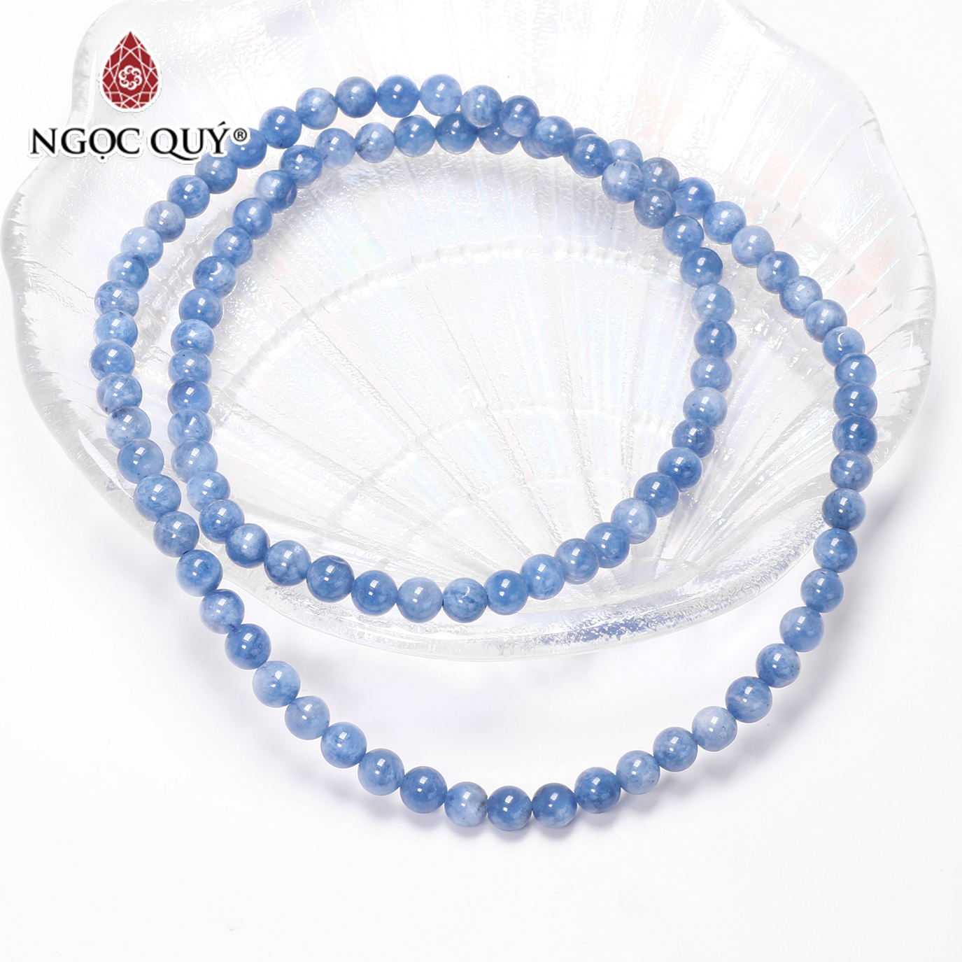Vòng 3 line đá aquamarine mệnh thủy, mộc - Ngọc Quý Gemstones