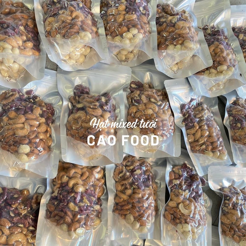 Hạt mixed tươi 5 loại hạt dinh dưỡng cao cấp dùng nấu sữa, cháo, ngũ cốc: macca, óc chó, hạnh nhân, hạt điều, hạt bí xanh