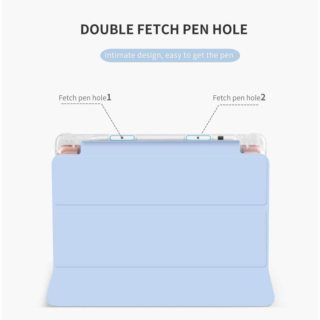 Bao da ipad pro air 3 10.5 mini 5 mini 4 air 2 air 1 9.7 gen 5 gen 6 gen 7 gen 8 10.2Chức năng đánh thức và ngủ tự động với khay đựng bút2020/2019