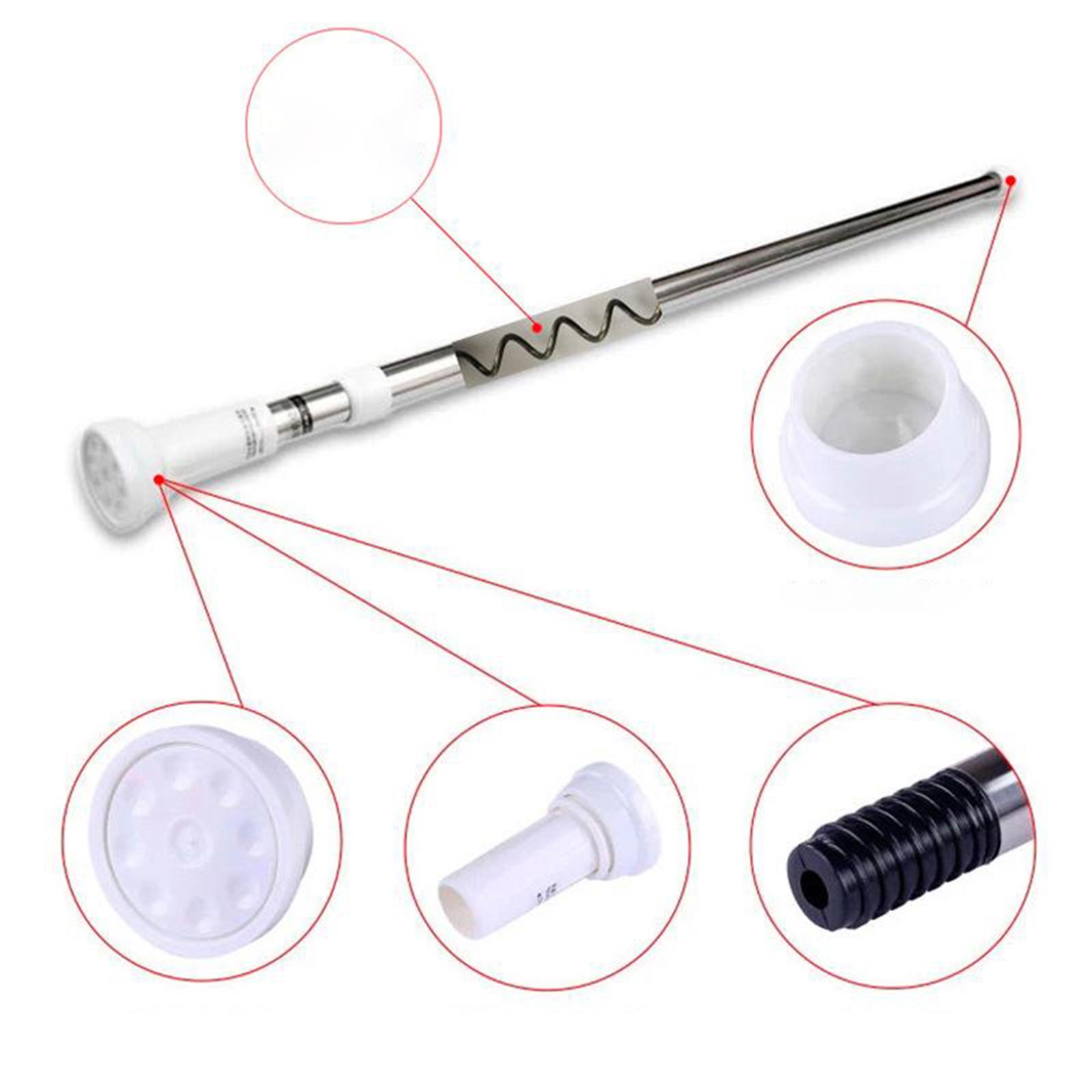 2xRod Rail Spring Extendable Telescopic Tension Curtain Pole 90-160cm