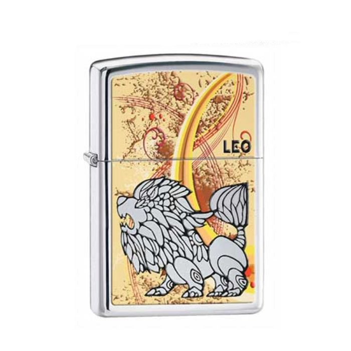 Bật Lửa Zippo Zodiac Series Leo Polished Chrome Chính Hãng Usa