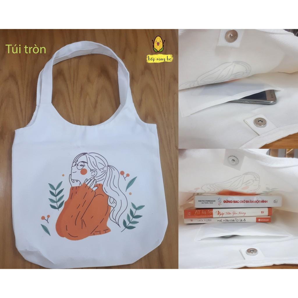 TÚI TOTE CẦU VỒNG 7 MÀU - VẢI DỆT CANVAS