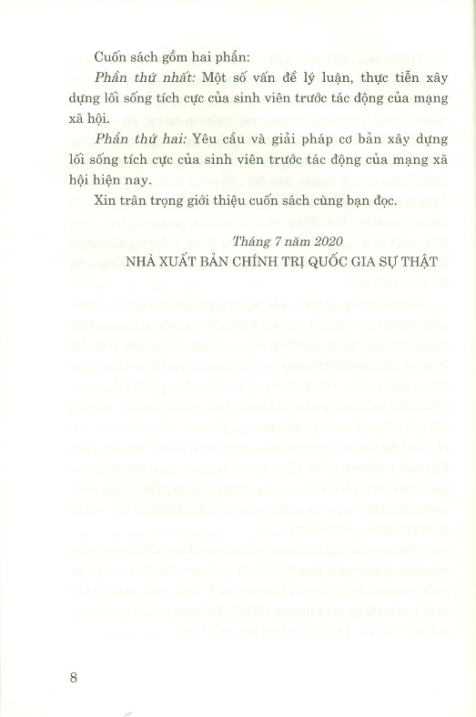 Xây Dựng Lối Sống Tích Cực Của Sinh Viên Trước Tác Động Của Cách Mạng Xã Hội Hiện Nay