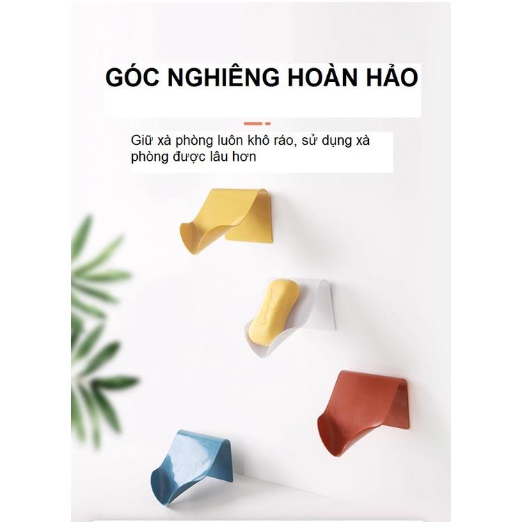 Kệ xà phòng dán tường kiểu Nhật Khay xà phòng dán tường nhựa PP siêu bền