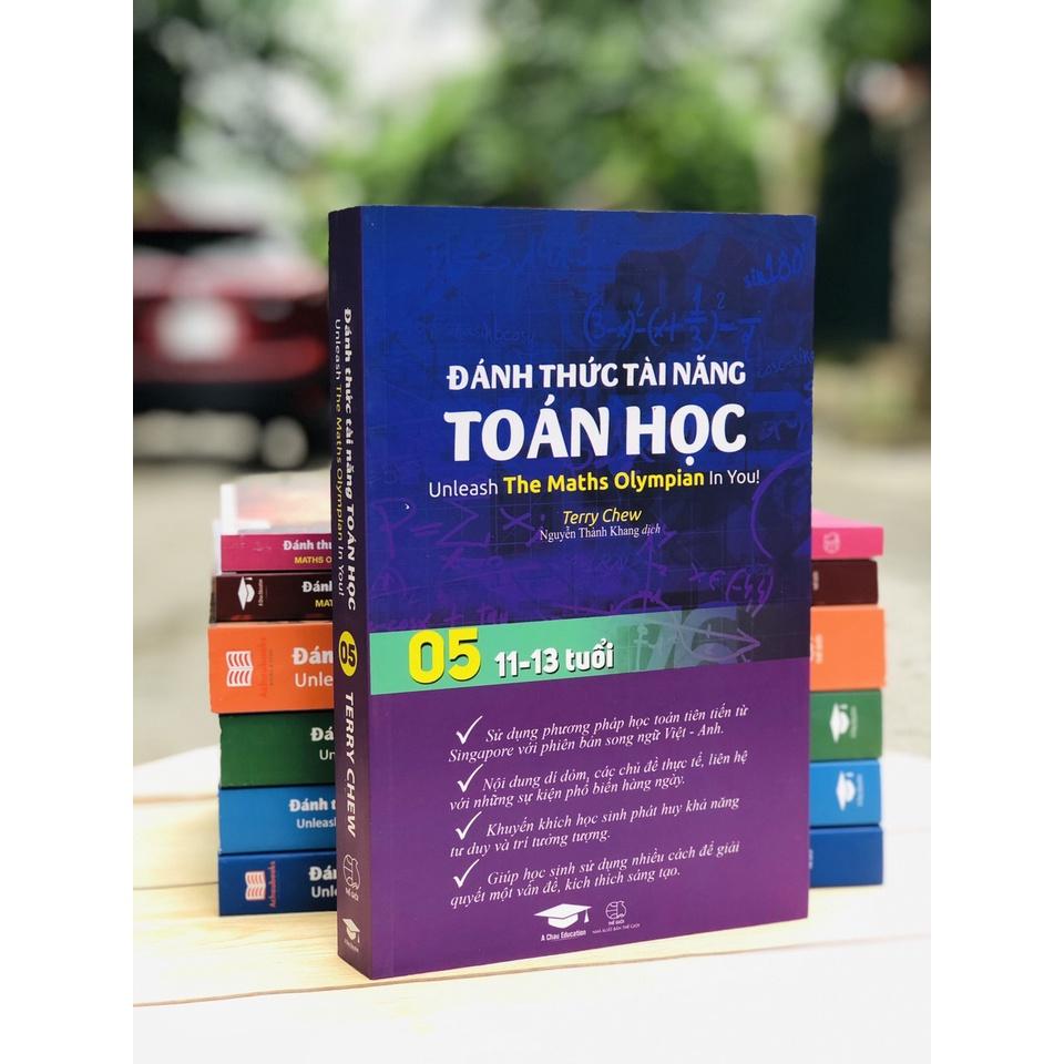 Sách Đánh Thức Tài Năng Toán Học 1,2,3,4,5, Combo 5 cuốn ( 6 - 13 tuổi )