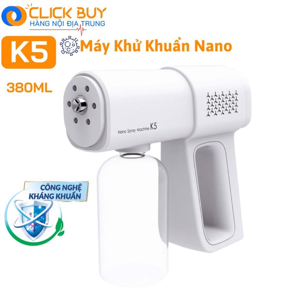 Máy Xịt Khử Khuẩn Cầm Tay, Súng Phun Khử Khuẩn K5 Pro Cao Cấp , Súng phun tia uv diệt virut hiệu quả, sẵn hàng BH12tháng