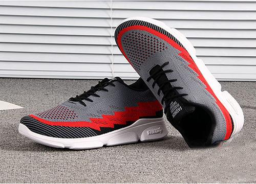 Giày sneaker thể thao nam năng động G53 xám đỏ