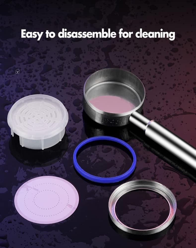 Đầu Sen Tắm Cao Áp Bằng Thép Không Gỉ 304, Đầu Sen Phòng Tắm Tiết Kiệm Nước Lắp Đặt Dễ Dàng - Phương Pháp Xịt Hình Eo