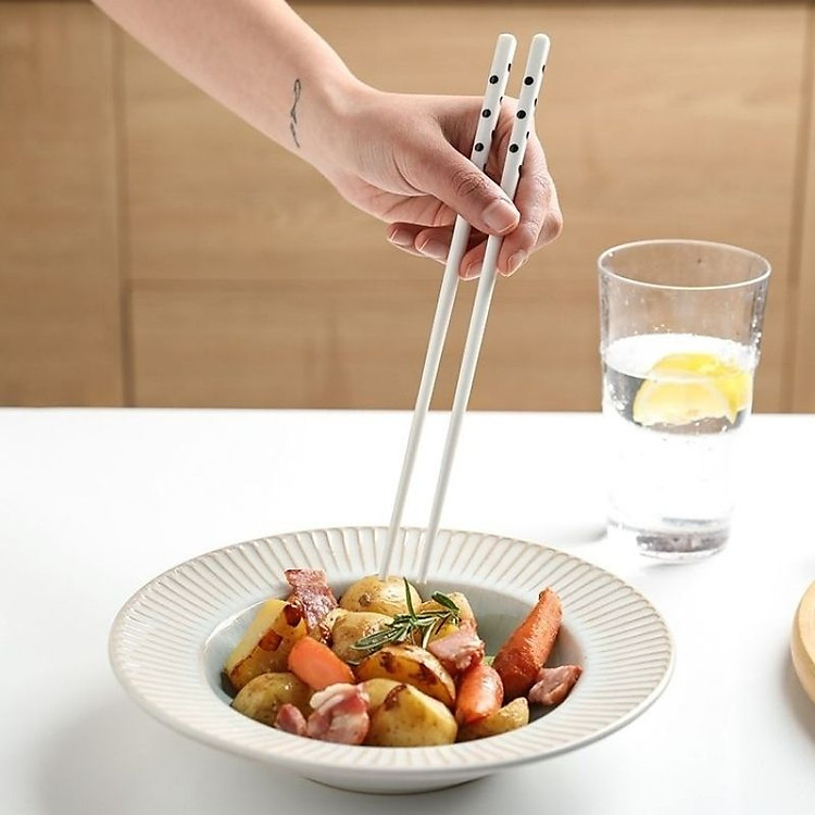 Set 10 Đôi Đũa Ăn Cơm Cao Cấp, Đũa Gốm, Đũa Sợi Thủy Tinh Kháng Khuẩn - Giao Màu Ngẫu Nhiên