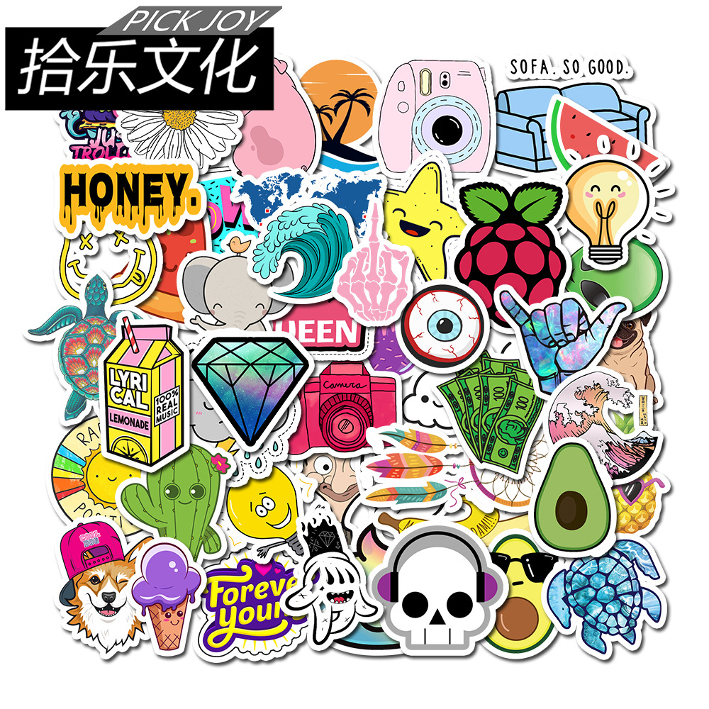 Bộ 50 miếng Sticker hình dán Holiday