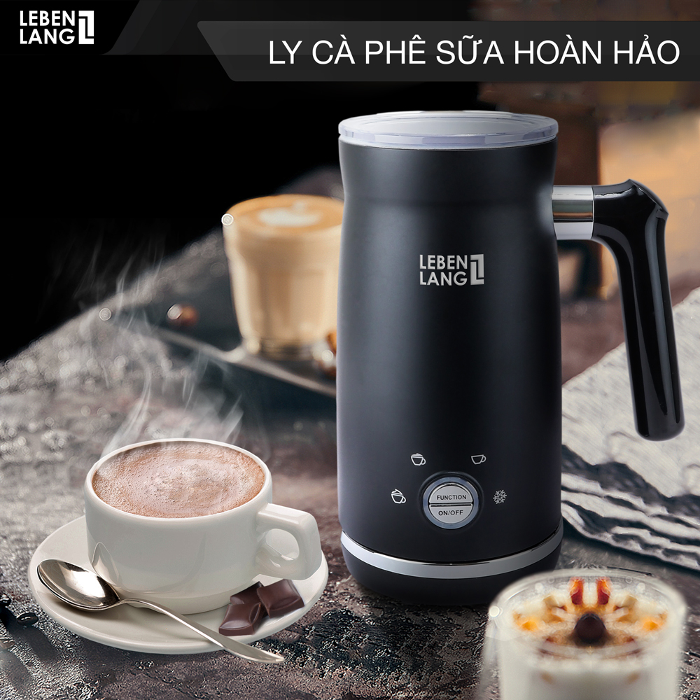 Máy tạo bọt sữa, cafe Lebenlang LBF3088, công suất 500W, dung tích 300ml, bảo hành 2 năm - hàng chính hãng