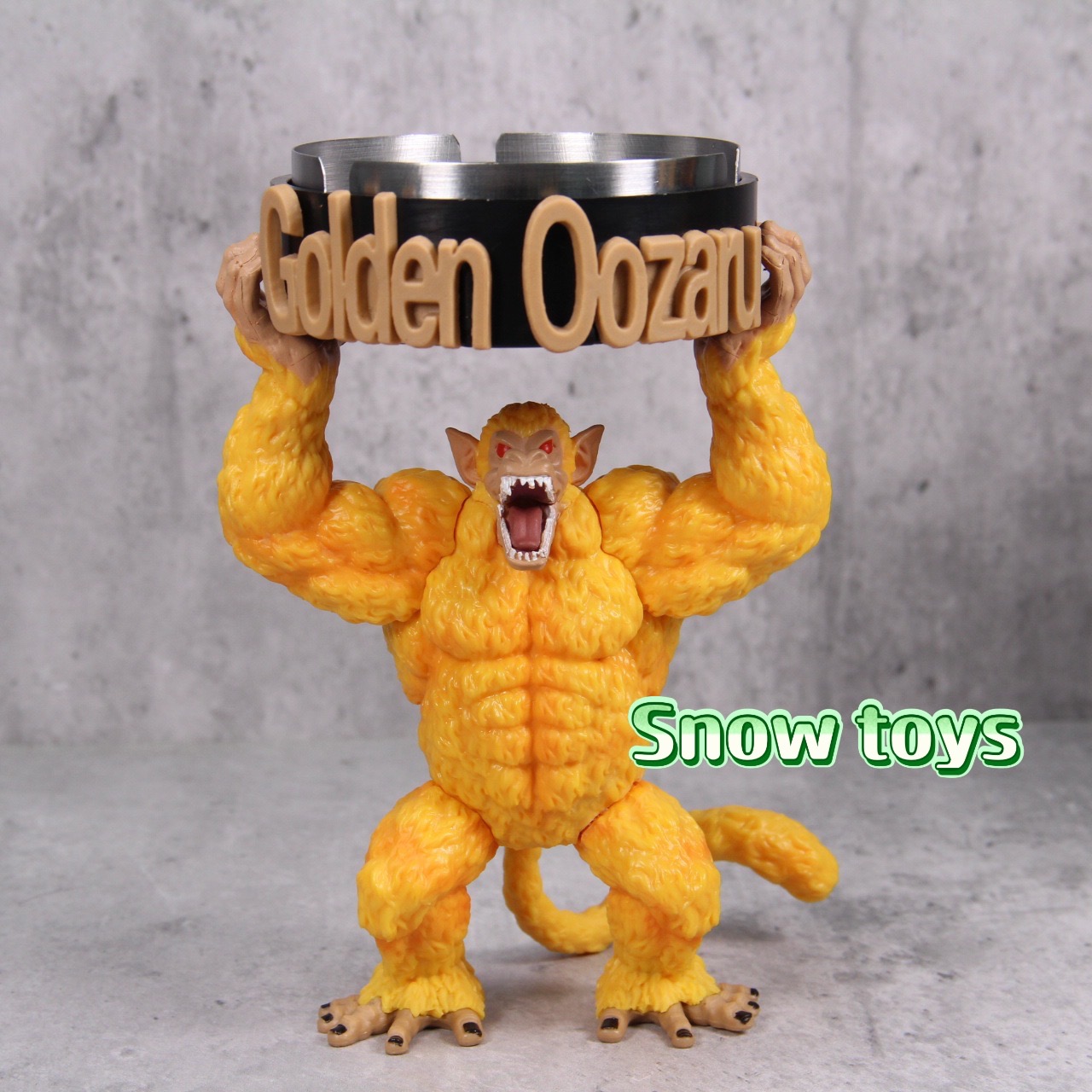 Mô hình Dragon ball GT - Mô hình Goku Super Saiyan 4 hóa khỉ vàng - Gạt tàn khỉ vàng Goku SSJ4 OOZARU - Cao 15~17cm