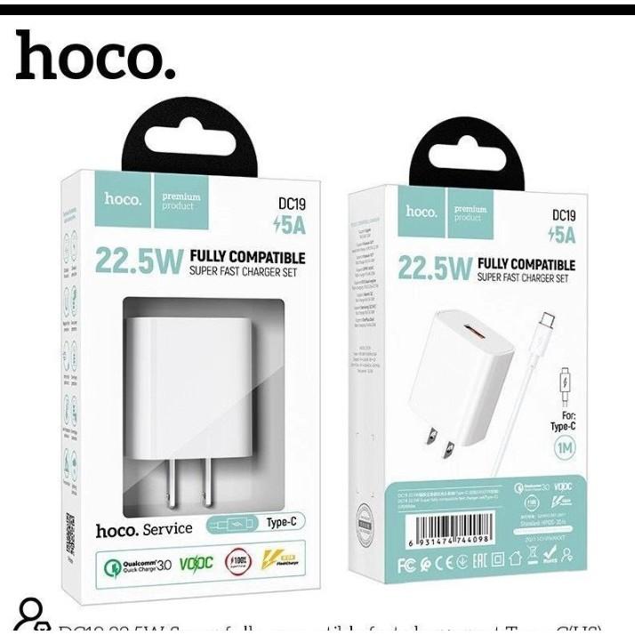 Bộ Sạc Hoco DC19 Micro/Type-C (22,5W - 5A)- Hàng Chính Hãng