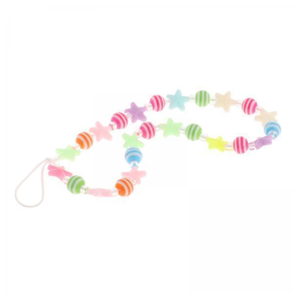 2- Beaded Phone Lanyard Handmade Colorful Resin Beads Key Chain for Women