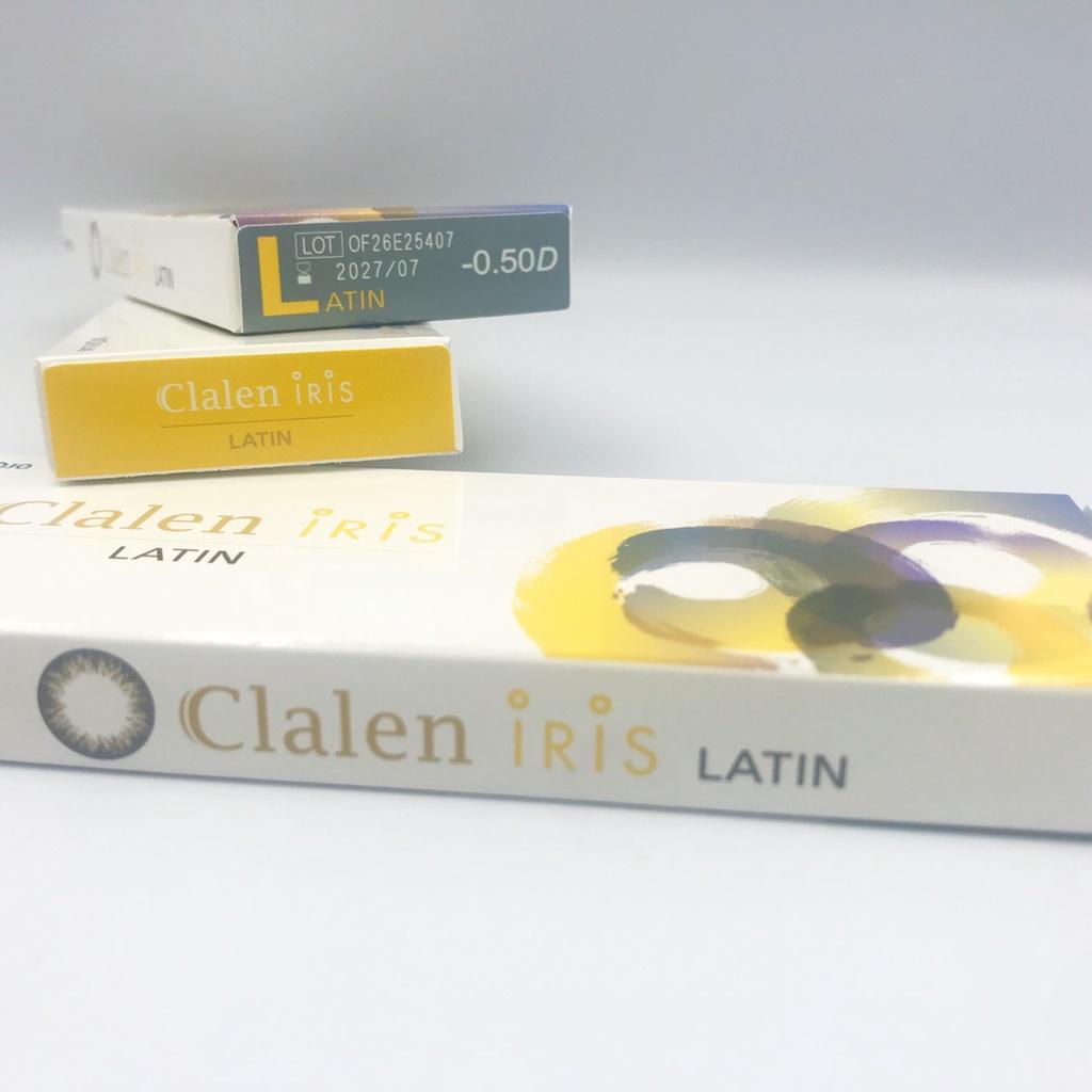 Kính áp tròng Hàn Quốc có độ Clalen Iris màu Latin cho đôi mắt rạng rỡ dùng 1 ngày