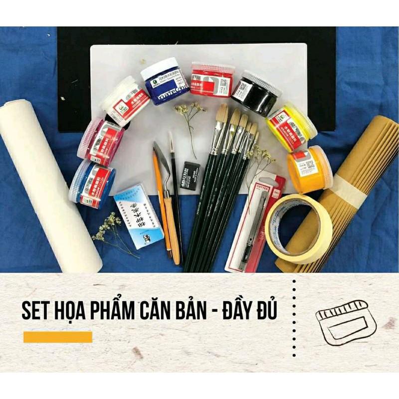 Set hoạ phẩm căn bản đầy đủ