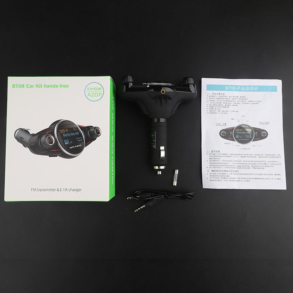 In-car Bluetooth Adapter MP3 Player Handsfree Push-button 5V