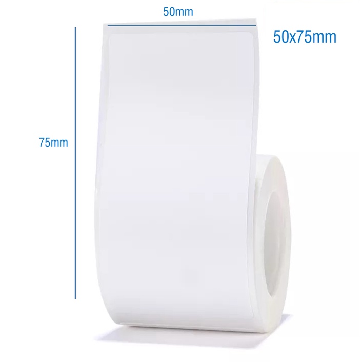 Giấy in nhiệt tem nhãn dán dành riêng cho máy DP23 khổ 57 phi 45