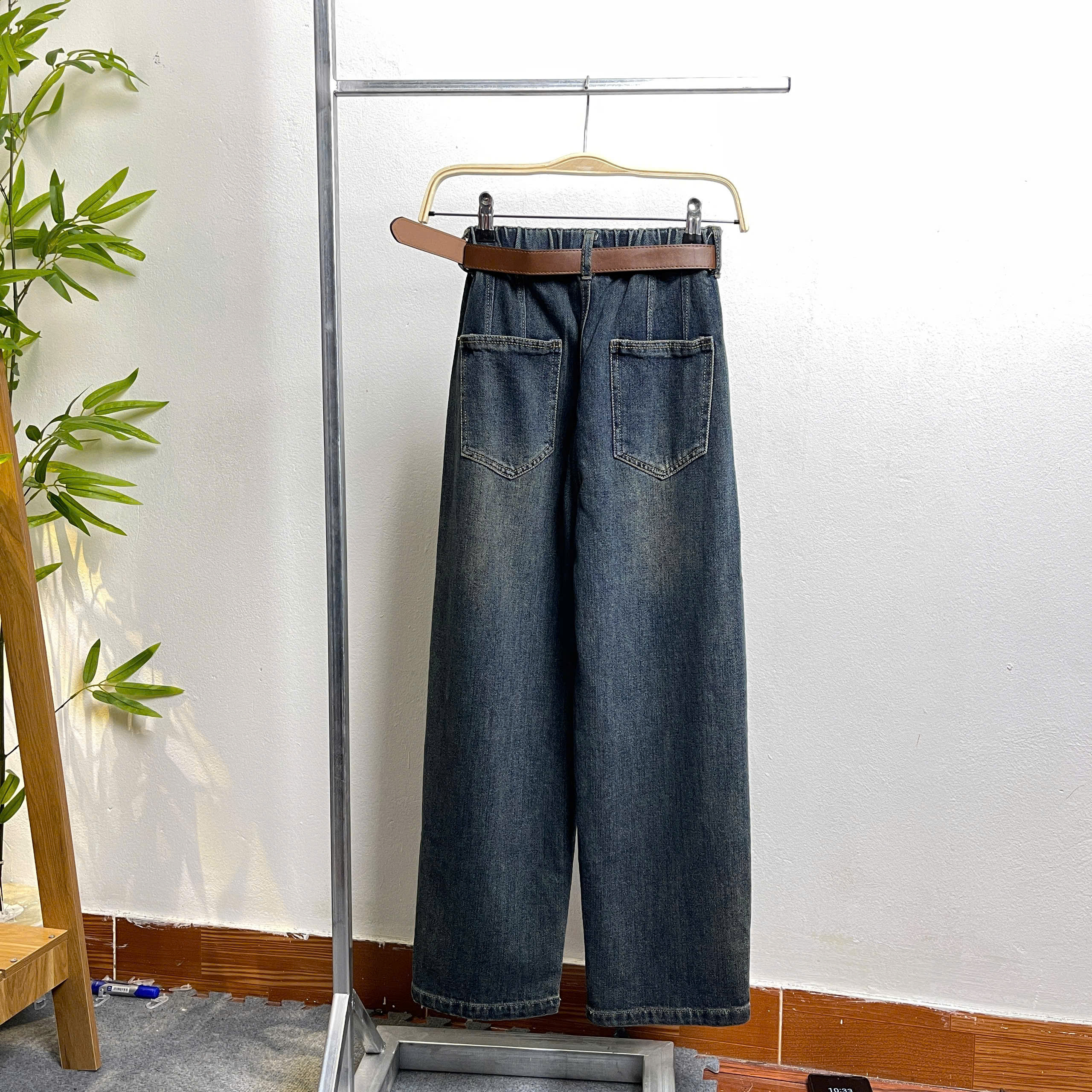 Quần jean bé gái size đại ống sớ 10-18 tuổi mài ống can gấu vải co giãn dáng thời trang