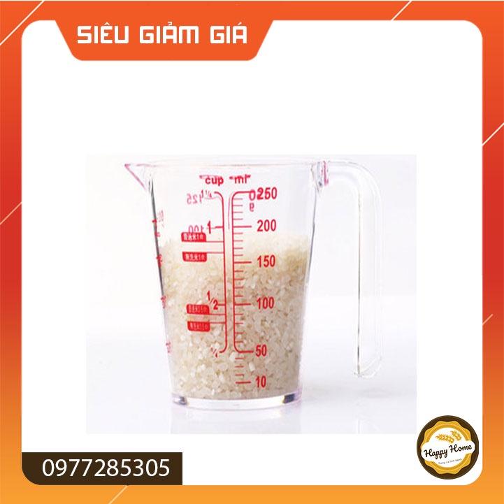 Ly đong nhựa có vạch chia định lượng 250ml 500ml có tay cầm