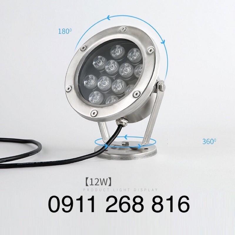 Đèn LED âm nước dạng đế ánh sáng trắng IP 68 chiếu sáng sân vườn hồ coi