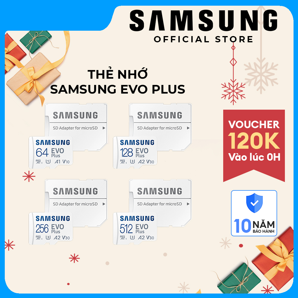 Thẻ nhớ Samsung Evo Plus MicroSDXC 32GB | 64GB | 128GB | 256GB | 512GB - Hàng chính hãng