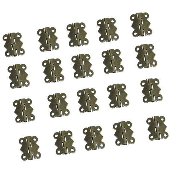 2-8pack 20 Pieces Antique Butterfly Door Cabinet Hinges with 80 Pieces Screws