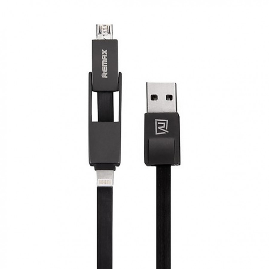 Cáp Sạc 2 in 1 USB Sang Micro  Và Lightning RC-042t - Dài 1M