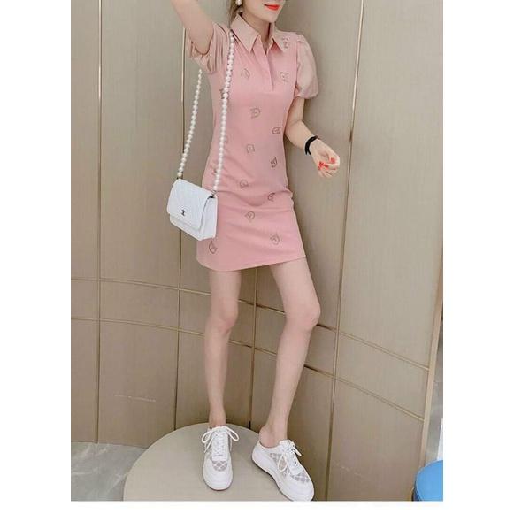 HÀNG NHẬP - ĐẦM THUN CHỮ ĐÍNH ĐÁ PHỐI TAY VOAN