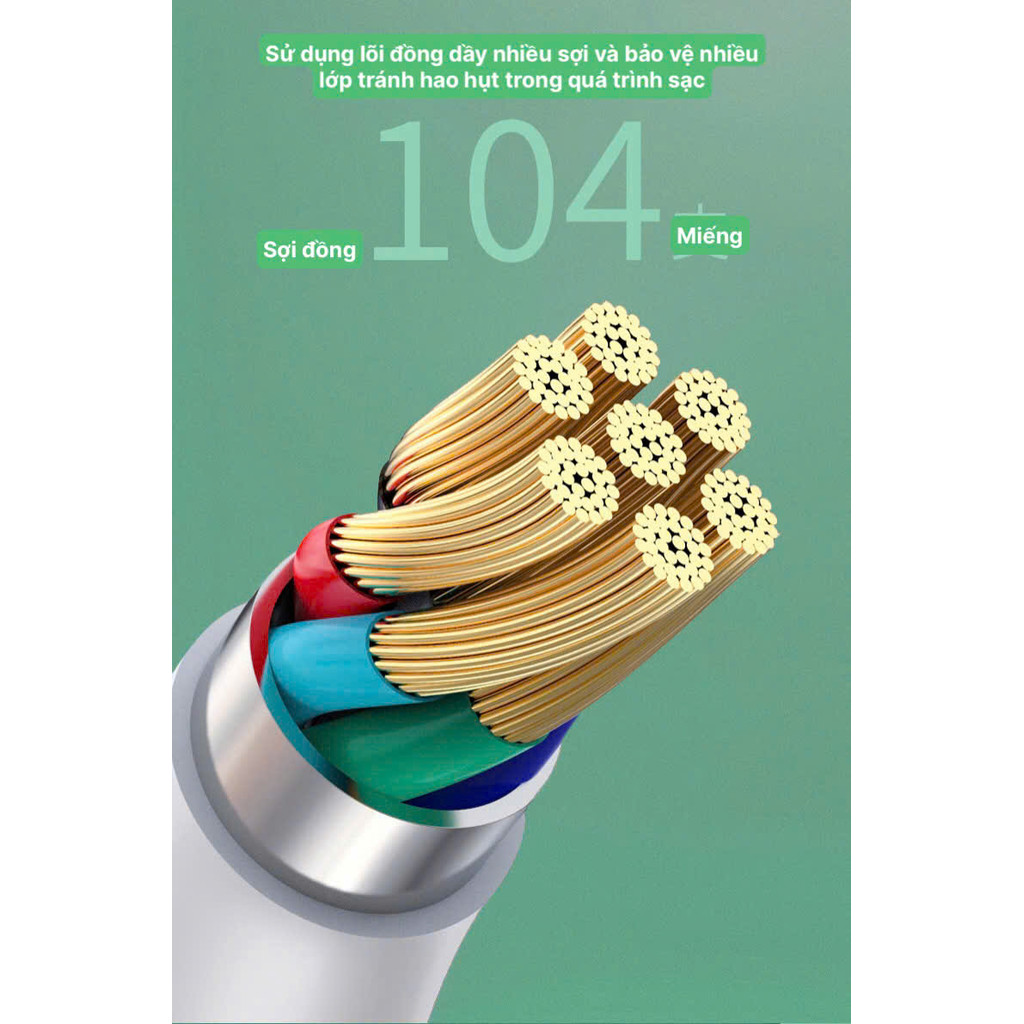 Dây sạc nhanh LI-TOP LX11 chân IOS (Túi) công suất 66W, Kim Ánh cho dùng thử 30 ngày, bảo hành hàng chính hãng 12 tháng