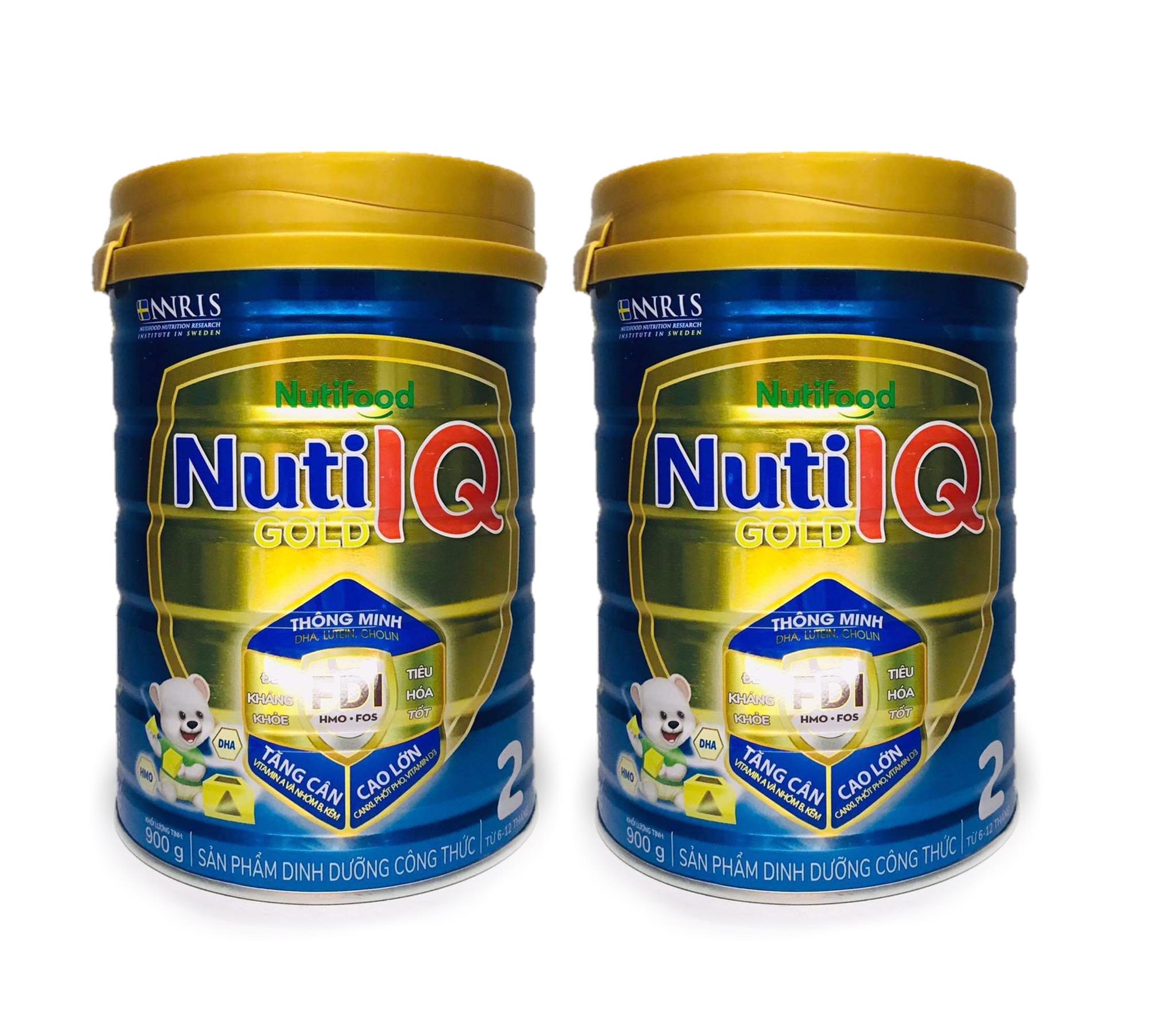 Bộ 2 Lon Sữa Nuti IQ Gold Step 3 900g (trẻ 1-2 Tuổi)