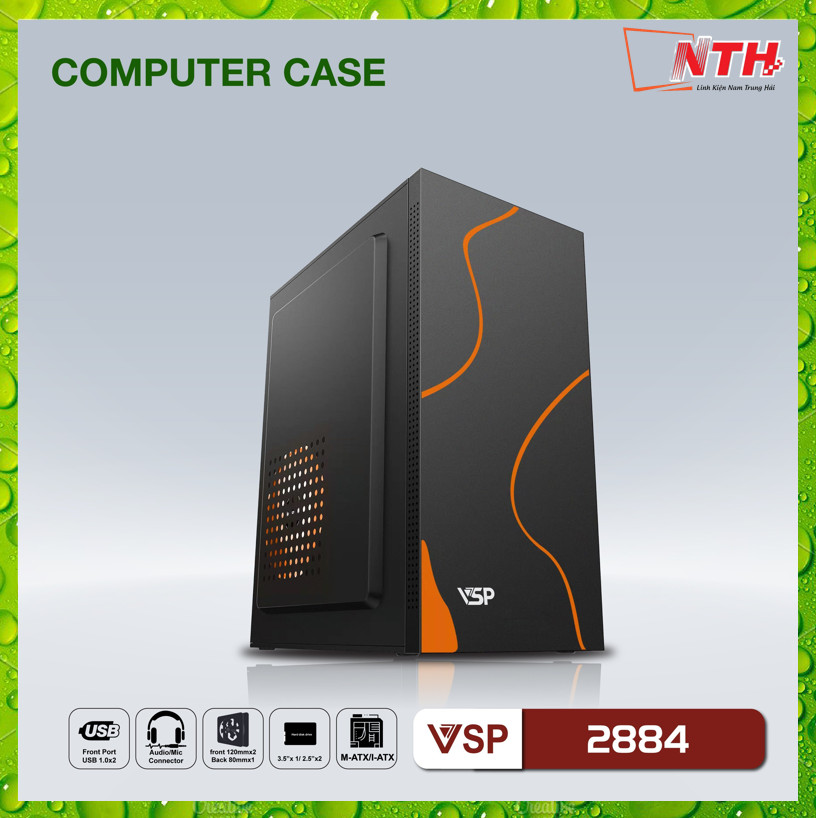 Vỏ Case Máy Tính VSP 2884 (Chuẩn mATX) - Hàng Nhập Khẩu