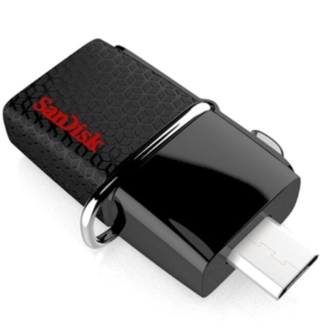 USB OTG Sandisk 3.0 Ultra Dual 16GB 130MB/s (Đen) Hàng Chính Hãng